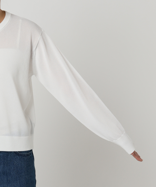 U by SPICK&SPAN(ユーバイスピックアンドスパン)の「ウォッシャブルドットボタンニットカーディガン(カーディガン/ボレロ・レディース・ホワイト/ブラウン/サックスブルー・FREE)」の14枚目の写真