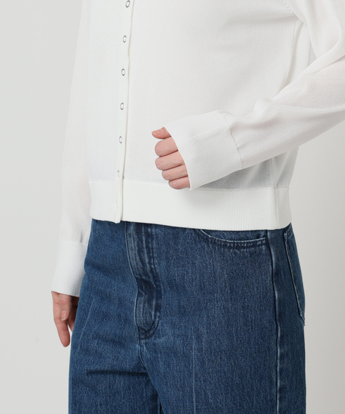 U by SPICK&SPAN(ユーバイスピックアンドスパン)の「ウォッシャブルドットボタンニットカーディガン(カーディガン/ボレロ・レディース・ホワイト/ブラウン/サックスブルー・FREE)」の15枚目の写真