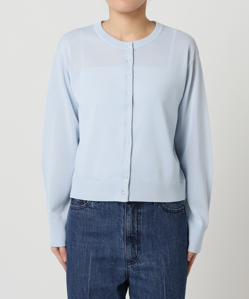U by SPICK&SPAN(ユーバイスピックアンドスパン)の「ウォッシャブルドットボタンニットカーディガン(カーディガン/ボレロ・レディース・ホワイト/ブラウン/サックスブルー・FREE)」の8枚目の写真