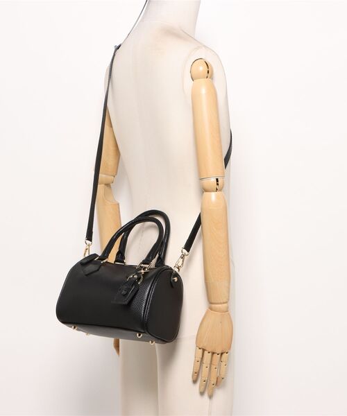 AULENTTI（オウレンティ）の「【AULENTTI】キーリング付 レザーボストンバッグ LB-85848-DO（ボストンバッグ・レディース・ブラック/ブラウン・FREE）」の6枚目の写真