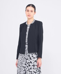 【希少✨】EPOCAエポカ ジャガードノーカラーコート ネイビー ゆったり40 EPOCA｜エポカのジャケット/アウター（ブルー・ネイビー/青色系）通販