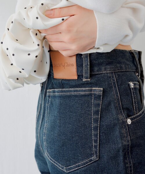 Chico（チコ）の「【SALON by Chico】リボン取り外しサイドスリットカプリパンツ（その他パンツ・レディース・ネイビー/ブラック・FREE）」の7枚目の写真