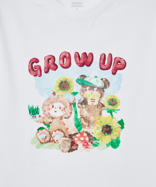 MUSINSA STANDARD KIDS（ムシンサスタンダードキッズ）の「[スロコースターコラボ] グロウアップTシャツ [ホワイト]（Tシャツ/カットソー・レディース・その他・120/130/140/150/160）」の7枚目の写真