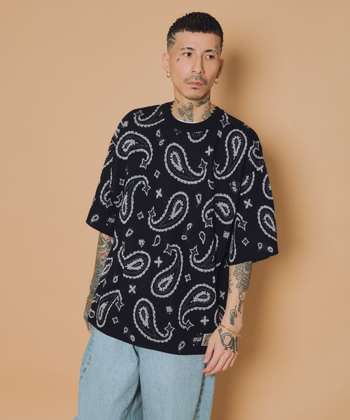 Subciety(サブサエティ)の「Patterned knit tee(ニット/セーター・メンズ・ブラック系その他/ブラック/ブラック系その他2/レオパード・MEDIUM/LARGE/X-LARGE)」の16枚目の写真