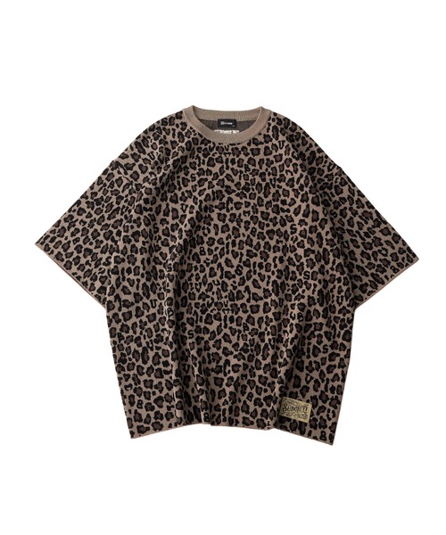 Subciety(サブサエティ)の「Patterned knit tee(ニット/セーター・メンズ・ブラック系その他/ブラック/ブラック系その他2/レオパード・MEDIUM/LARGE/X-LARGE)」の15枚目の写真