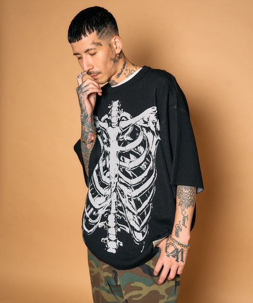 Subciety(サブサエティ)の「Patterned knit tee(ニット/セーター・メンズ・ブラック系その他/ブラック/ブラック系その他2/レオパード・MEDIUM/LARGE/X-LARGE)」の20枚目の写真