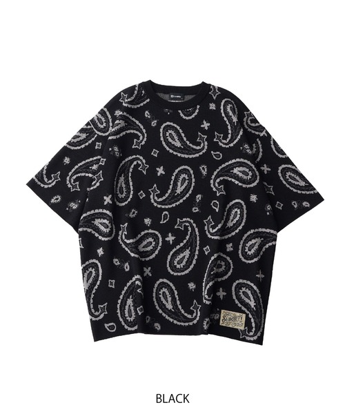 Subciety(サブサエティ)の「Patterned knit tee(ニット/セーター・メンズ・ブラック系その他/ブラック/ブラック系その他2/レオパード・MEDIUM/LARGE/X-LARGE)」の7枚目の写真