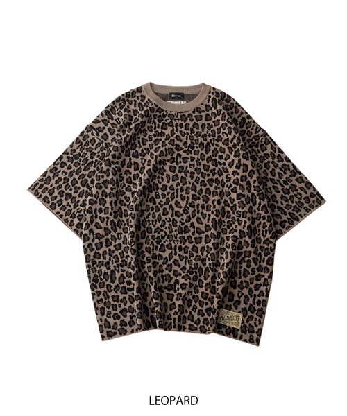 Subciety(サブサエティ)の「Patterned knit tee(ニット/セーター・メンズ・ブラック系その他/ブラック/ブラック系その他2/レオパード・MEDIUM/LARGE/X-LARGE)」の10枚目の写真