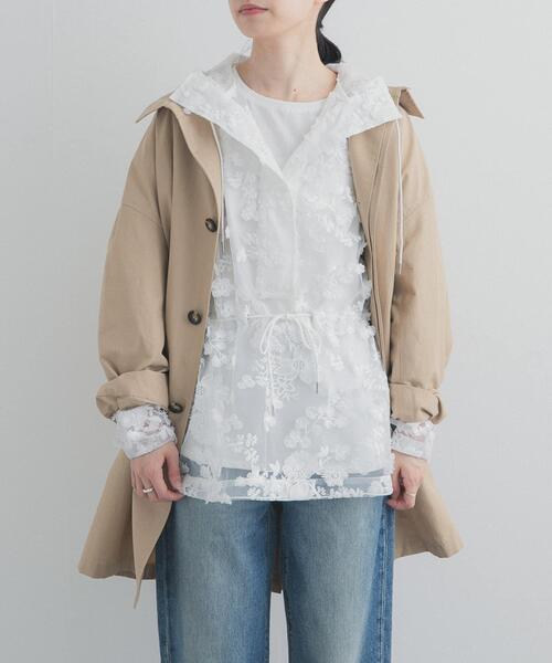 LAYAS（レイヤーズ）の「『別注』LAYAS×DOORS　LACE JQD PARKA（パーカー・レディース・ブラック/ホワイト・ONE）」の13枚目の写真