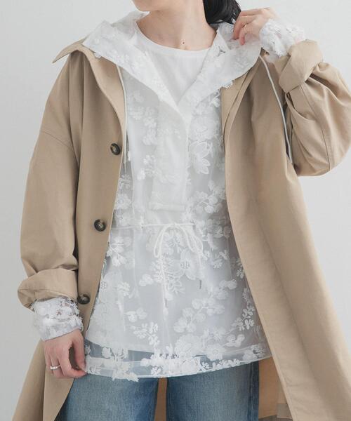 LAYAS（レイヤーズ）の「『別注』LAYAS×DOORS　LACE JQD PARKA（パーカー・レディース・ブラック/ホワイト・ONE）」の12枚目の写真