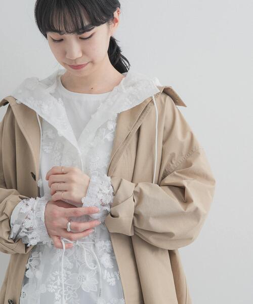 LAYAS（レイヤーズ）の「『別注』LAYAS×DOORS　LACE JQD PARKA（パーカー・レディース・ブラック/ホワイト・ONE）」の10枚目の写真