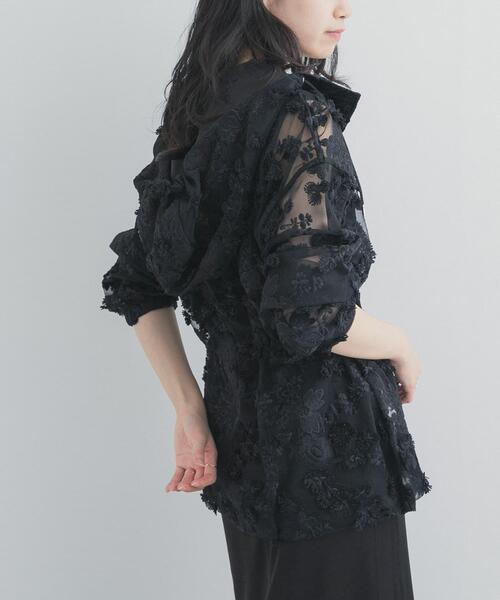 LAYAS（レイヤーズ）の「『別注』LAYAS×DOORS　LACE JQD PARKA（パーカー・レディース・ブラック/ホワイト・ONE）」の4枚目の写真