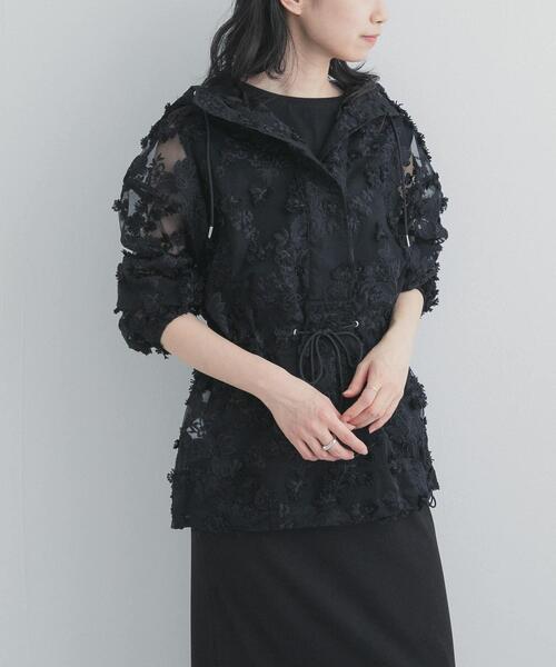 LAYAS（レイヤーズ）の「『別注』LAYAS×DOORS　LACE JQD PARKA（パーカー・レディース・ブラック/ホワイト・ONE）」の3枚目の写真