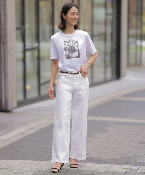 J.PRESS Ladies(J.プレス レディス)の「プリント Tシャツ(Tシャツ/カットソー・レディース・ライトグレー系/ホワイト系・SMALL)」の4枚目の写真