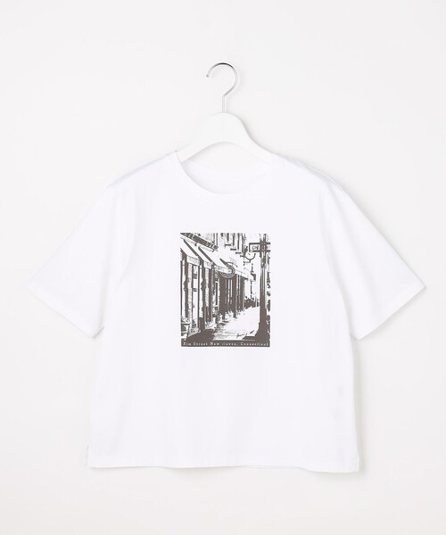 J.PRESS Ladies(J.プレス レディス)の「プリント Tシャツ(Tシャツ/カットソー・レディース・ライトグレー系/ホワイト系・SMALL)」の10枚目の写真