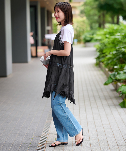 SLOBE IENA(スローブイエナ)の「《追加》リバーレースキャミワンピース(ワンピース・レディース・ホワイト/ブラック・FREE)」の7枚目の写真