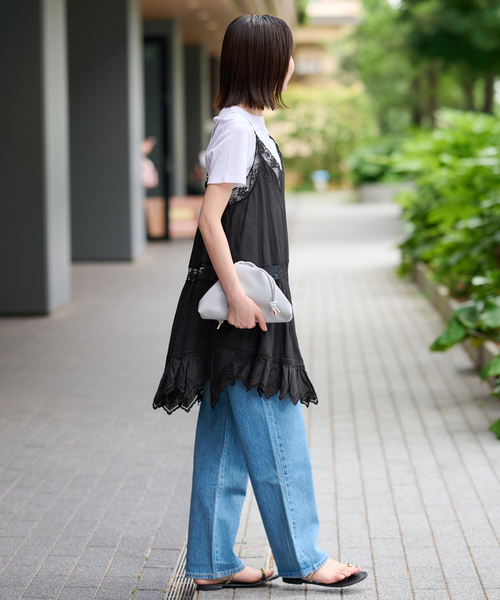 SLOBE IENA(スローブイエナ)の「《追加》リバーレースキャミワンピース(ワンピース・レディース・ホワイト/ブラック・FREE)」の8枚目の写真