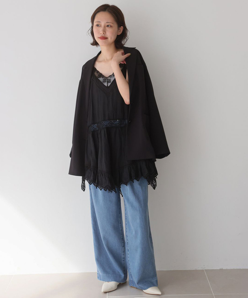 SLOBE IENA(スローブイエナ)の「《追加》リバーレースキャミワンピース(ワンピース・レディース・ホワイト/ブラック・FREE)」の15枚目の写真