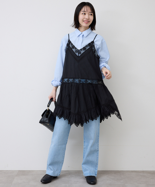 SLOBE IENA(スローブイエナ)の「《追加》リバーレースキャミワンピース(ワンピース・レディース・ホワイト/ブラック・FREE)」の21枚目の写真