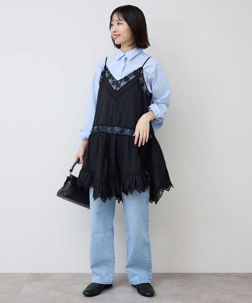 SLOBE IENA(スローブイエナ)の「《追加》リバーレースキャミワンピース(ワンピース・レディース・ホワイト/ブラック・FREE)」の22枚目の写真