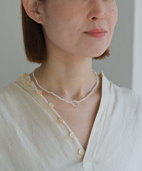 HARIO Lampwork Factory（ハリオランプワークファクトリー）の「tane ネックレス 木枯 シェル（ネックレス・レディース・クリア・FREE）」の7枚目の写真