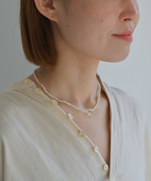 HARIO Lampwork Factory（ハリオランプワークファクトリー）の「tane ネックレス 木枯 シェル（ネックレス・レディース・クリア・FREE）」の9枚目の写真