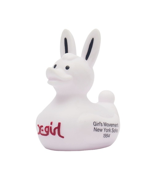 X-girl(エックスガール)の「BUNNY RUBBER DUCK(フィギュア・レディース・ピンク/ホワイト・ONE SIZE)」の2枚目の写真