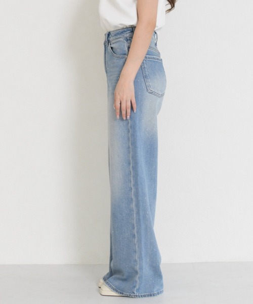 MISCH MASCH(ミッシュマッシュ)の「WEB限定 2026春夏新作 ラインストーンデザインデニムパンツ(デニムパンツ・レディース・ブルー・M/S)」の12枚目の写真