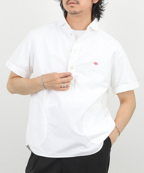 DANTON(ダントン)の「【DANTON/ダントン】ROUND COLLAR P.O SHIRT SS 26SS(DT-B0284 SOX)(シャツ/ブラウス・メンズ・ブルー/ホワイト/キナリ・38/40/42/44)」の5枚目の写真