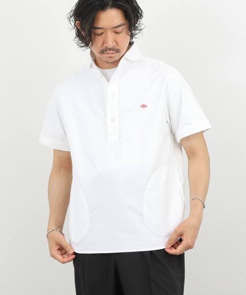 DANTON(ダントン)の「【DANTON/ダントン】ROUND COLLAR P.O SHIRT SS 26SS(DT-B0284 SOX)(シャツ/ブラウス・メンズ・ブルー/ホワイト/キナリ・38/40/42/44)」の7枚目の写真