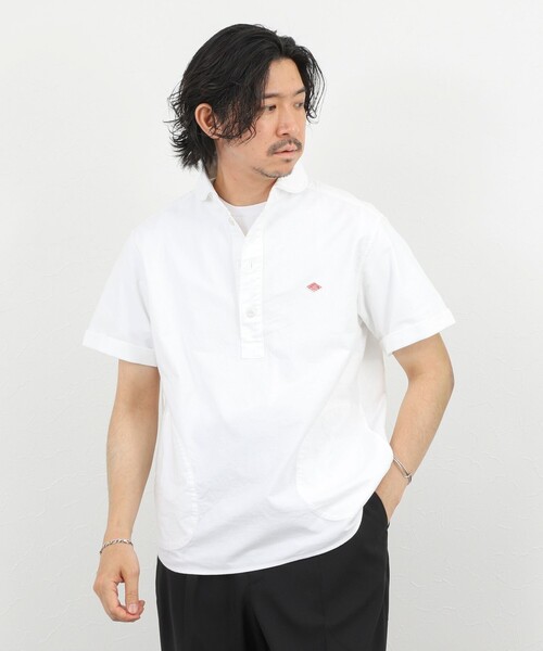 DANTON(ダントン)の「【DANTON/ダントン】ROUND COLLAR P.O SHIRT SS 26SS(DT-B0284 SOX)(シャツ/ブラウス・メンズ・ブルー/ホワイト/キナリ・38/40/42/44)」の9枚目の写真