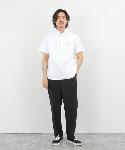DANTON(ダントン)の「【DANTON/ダントン】ROUND COLLAR P.O SHIRT SS 26SS(DT-B0284 SOX)(シャツ/ブラウス・メンズ・ブルー/ホワイト/キナリ・38/40/42/44)」の11枚目の写真