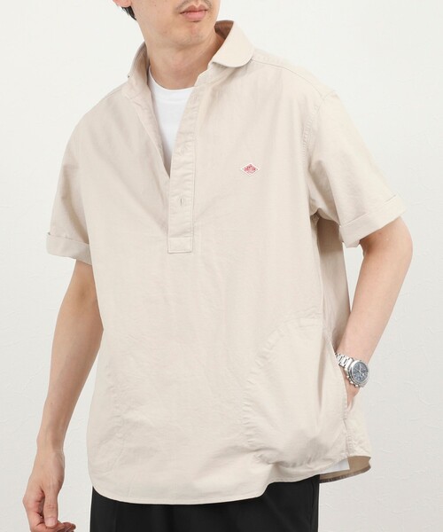 DANTON(ダントン)の「【DANTON/ダントン】ROUND COLLAR P.O SHIRT SS 26SS(DT-B0284 SOX)(シャツ/ブラウス・メンズ・ブルー/ホワイト/キナリ・38/40/42/44)」の14枚目の写真