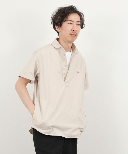 DANTON(ダントン)の「【DANTON/ダントン】ROUND COLLAR P.O SHIRT SS 26SS(DT-B0284 SOX)(シャツ/ブラウス・メンズ・ブルー/ホワイト/キナリ・38/40/42/44)」の16枚目の写真