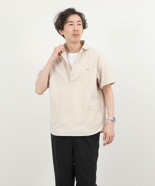 DANTON(ダントン)の「【DANTON/ダントン】ROUND COLLAR P.O SHIRT SS 26SS(DT-B0284 SOX)(シャツ/ブラウス・メンズ・ブルー/ホワイト/キナリ・38/40/42/44)」の17枚目の写真