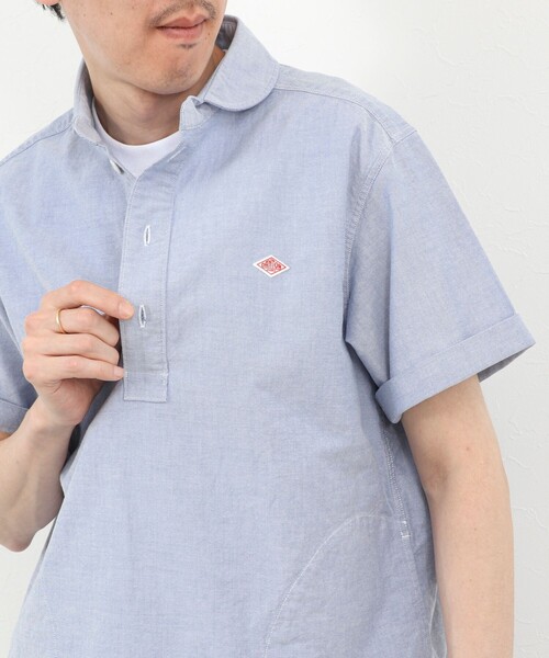 DANTON(ダントン)の「【DANTON/ダントン】ROUND COLLAR P.O SHIRT SS 26SS(DT-B0284 SOX)(シャツ/ブラウス・メンズ・ブルー/ホワイト/キナリ・38/40/42/44)」の21枚目の写真