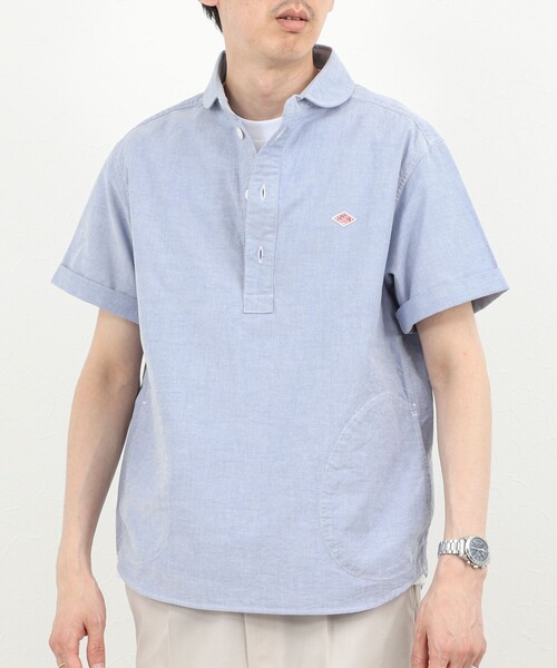 DANTON(ダントン)の「【DANTON/ダントン】ROUND COLLAR P.O SHIRT SS 26SS(DT-B0284 SOX)(シャツ/ブラウス・メンズ・ブルー/ホワイト/キナリ・38/40/42/44)」の22枚目の写真