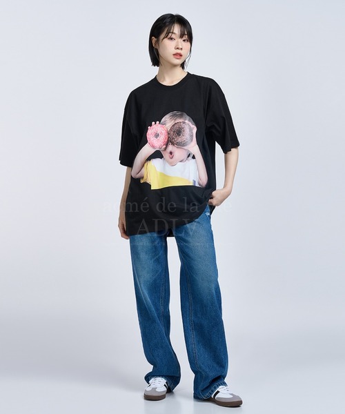 acme de la vie(アクメドラビ)の「【日本未発売/WEB限定】acme de la vie(アクメドラビ)/ベイビー フェイス ロゴ ショートスリーブ クルーネック 半袖 Tシャツ/ADLV BABY FACE SHORT SLEEVE T-SHIRT(Tシャツ/カットソー・レディース・ブラック・L/M)」の5枚目の写真
