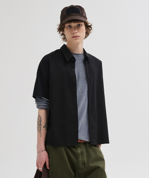 LEIRE（ルアール）の「サマー クロップ 半袖シャツ [ブラック]（シャツ/ブラウス・メンズ・その他・MEDIUM/LARGE/X-LARGE）」の8枚目の写真