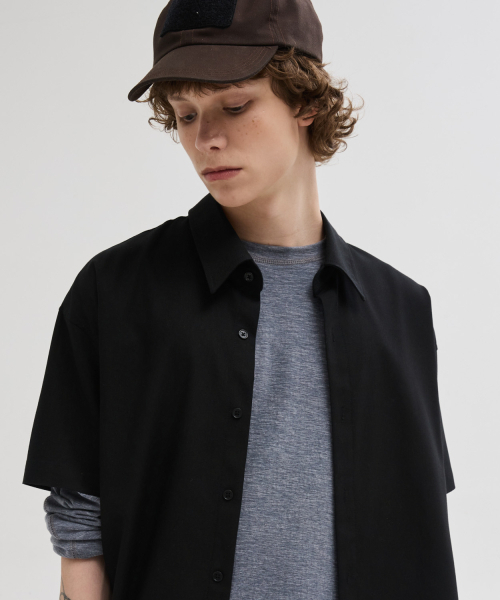 LEIRE（ルアール）の「サマー クロップ 半袖シャツ [ブラック]（シャツ/ブラウス・メンズ・その他・MEDIUM/LARGE/X-LARGE）」の7枚目の写真