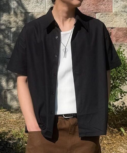 LEIRE（ルアール）の「サマー クロップ 半袖シャツ [ブラック]（シャツ/ブラウス・メンズ・その他・MEDIUM/LARGE/X-LARGE）」の3枚目の写真