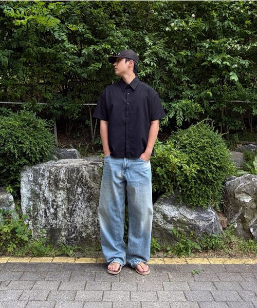 LEIRE（ルアール）の「サマー クロップ 半袖シャツ [ブラック]（シャツ/ブラウス・メンズ・その他・MEDIUM/LARGE/X-LARGE）」の4枚目の写真