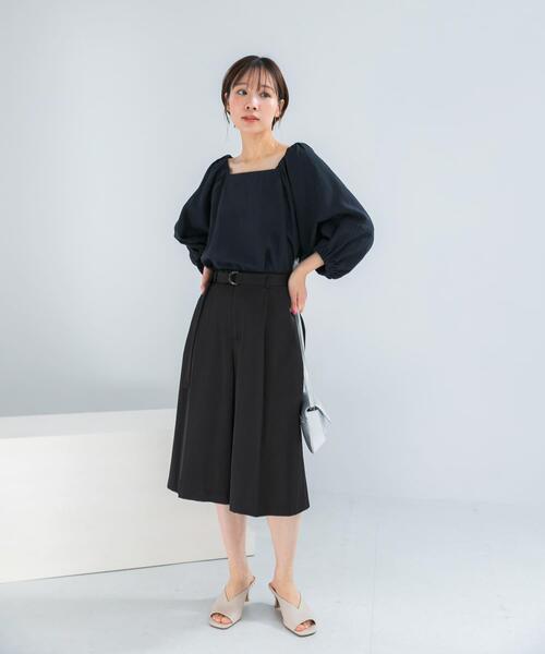 URBAN RESEARCH ROSSO WOMEN(アーバンリサーチ ロッソ)の「スラブサテンハーフパンツ(その他パンツ・レディース・ブラウン/ブラック・36/38)」の8枚目の写真