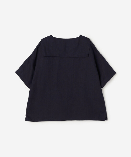 ORCIVAL(オーシバル)の「ORCIVAL | リネン 半袖セーラーシャツ WOMEN(シャツ/ブラウス・レディース・ネイビー/チャコール/オフホワイト・1)」の14枚目の写真
