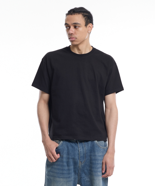 CREAM SODA LAB(クリームソーダラボ)の「男性スタンダードフィットクロップ半袖Tシャツブラック(Tシャツ/カットソー・メンズ・その他・LARGE/X-LARGE)」の1枚目の写真