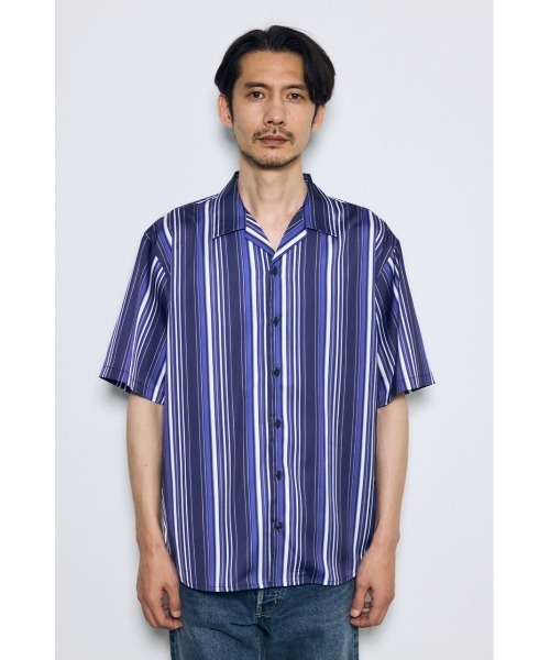 AZUL by moussy（アズールバイマウジー）の「マルチストライプ半袖
