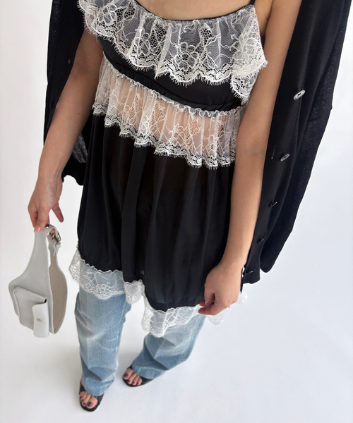 Gimaguas(ギマガス)の「【gimaguas/ギマガス】YASMIN MINI DRESS(ワンピース・レディース・ブラック・FREE)」の2枚目の写真