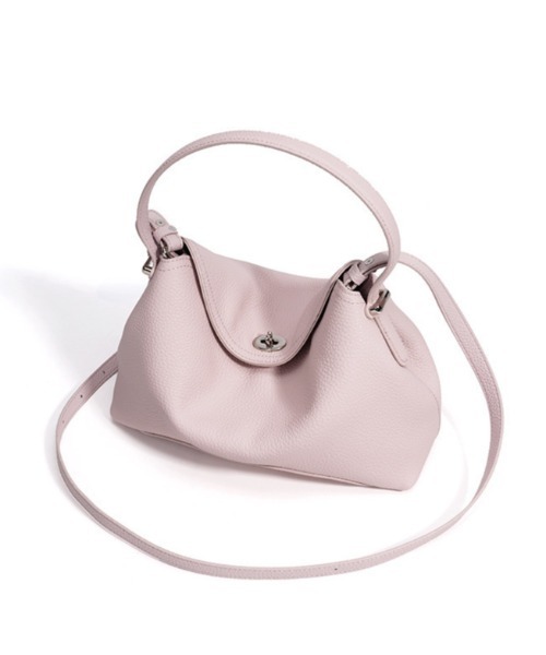 NiiNa(ニーナ)の「【 NiiNa / ニーナ 】高品質牛革2WAYソフトカーブミニショルダーバッグ(ショルダーバッグ・レディース・ピンク/ブラック/グレイッシュベージュ/ブルー/ホワイト・FREE)」の9枚目の写真