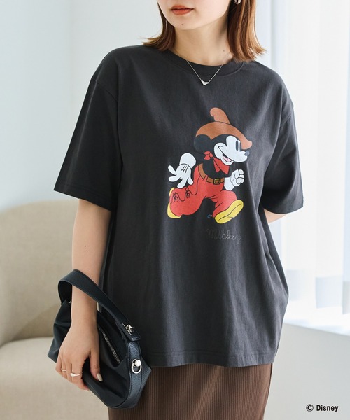 Disney(ディズニー)の「【Disney】別注 <ミッキー>ウエスタン バックプリントTシャツ(Tシャツ/カットソー・レディース・オフホワイト/ブラック・5L/4L/3L/LL/M)」の20枚目の写真
