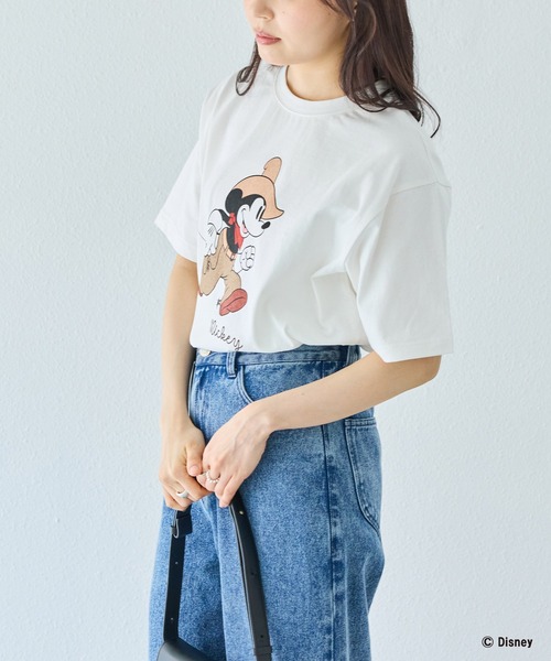 Disney(ディズニー)の「【Disney】別注 <ミッキー>ウエスタン バックプリントTシャツ(Tシャツ/カットソー・レディース・オフホワイト/ブラック・5L/4L/3L/LL/M)」の7枚目の写真